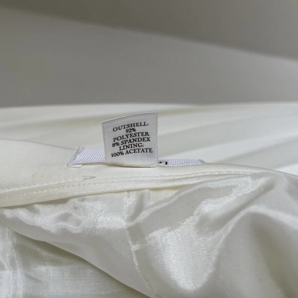 KATE HILL White Pleated Tennis Accordion Skirt Size 6 Petite - Picture 7 of 8